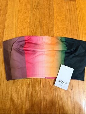 Misa Los Angeles Pink Gradient Bandeau Top